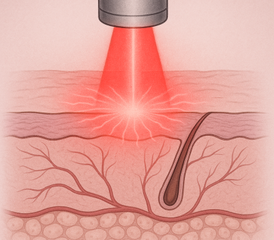 Nízkoúrovňová laserová (světelná) terapie (LLLT) v kůži: stimulace, hojení, obnova